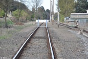 Das Ende der alten Verbindung vom Industriegebiet nach Vorstadt. Links oben das alte Streckengleis