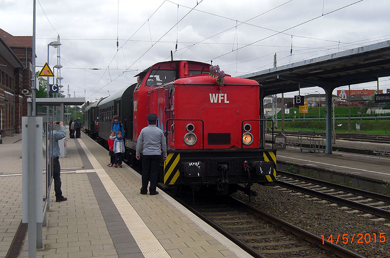 Vor der Abfahrt in Waren (Müritz)