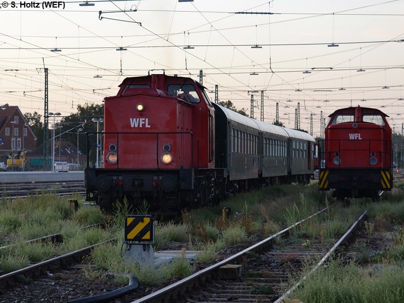 Sonderzug vor der Sonderfahrt in Waren (Müritz)