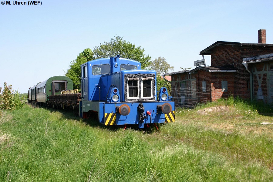 Bei einer Sonderfahrt nach Friedland (Meckl.) durchfuhr unsere Lok als "312 286-8" am 11. Mai 2008 Staven.