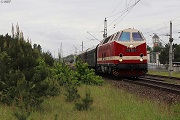 Ausfahrt des Sonderzuges aus Neustrelitz in Richtung Neubrandenburg